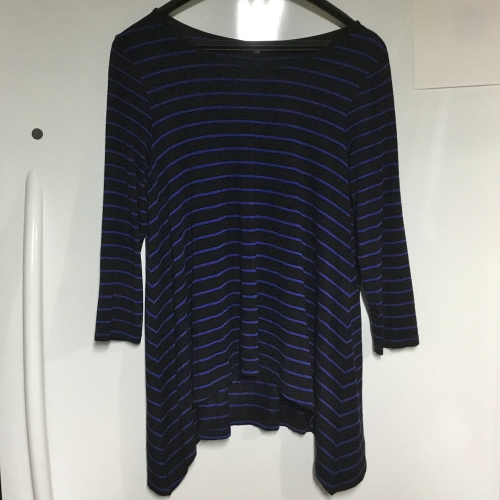Tunic Top W/Handkerchief Hem Sz Small
